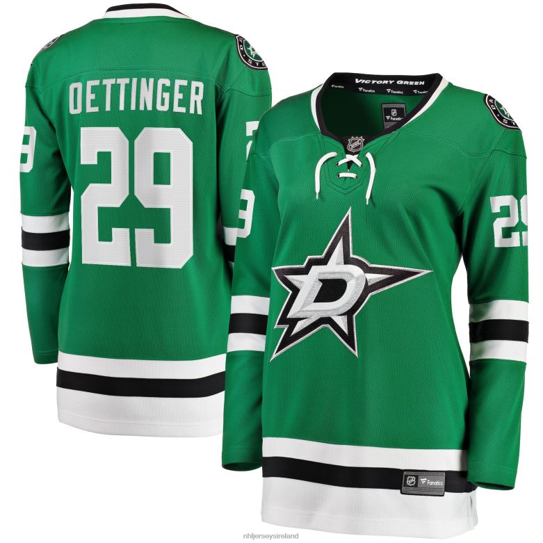NHL Women Dallas Stars Jake Oettinger Fanatics Branded Kelly Green Home Breakaway Player Jersey D002V311 Clothing