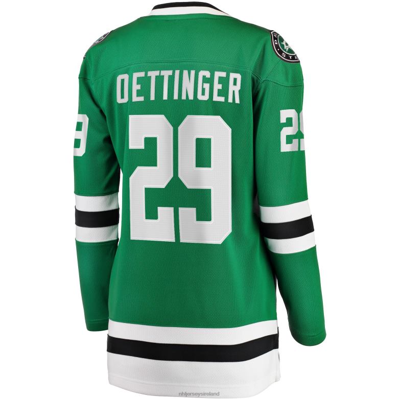 NHL Women Dallas Stars Jake Oettinger Fanatics Branded Kelly Green Home Breakaway Player Jersey D002V311 Clothing