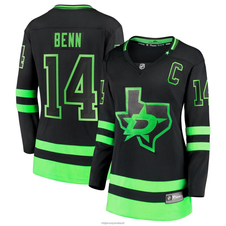 NHL Women Dallas Stars Jamie Benn Fanatics Branded Black 2020/21 Alternate Premier Breakaway Player Jersey D002V148 Clothing