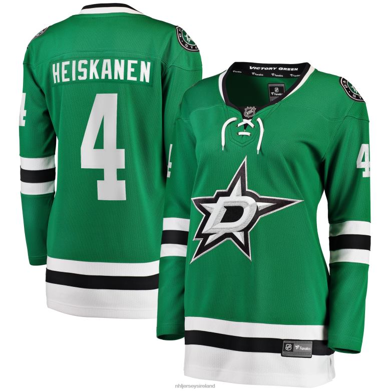 NHL Women Dallas Stars Miro Heiskanen Fanatics Branded Kelly Green Home Breakaway Player Jersey D002V1975 Clothing