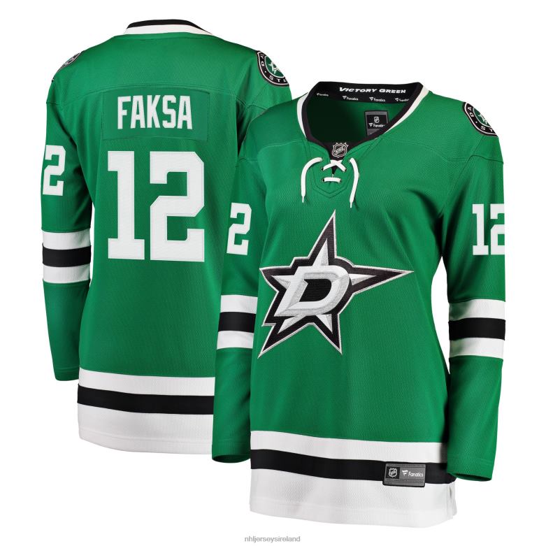 NHL Women Dallas Stars Radek Faksa Fanatics Branded Kelly Green Breakaway Player Jersey D002V2310 Clothing
