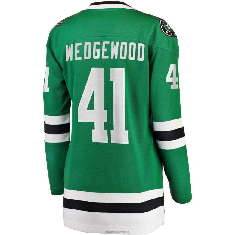 NHL Women Dallas Stars Scott Wedgewood Fanatics Branded Kelly Green Home Breakaway Player Jersey D002V1948 Clothing