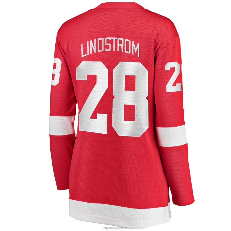 NHL Women Detroit Red Wings Gustav Lindstrom Fanatics Branded Red Home Breakaway Player Jersey D002V1767 Clothing