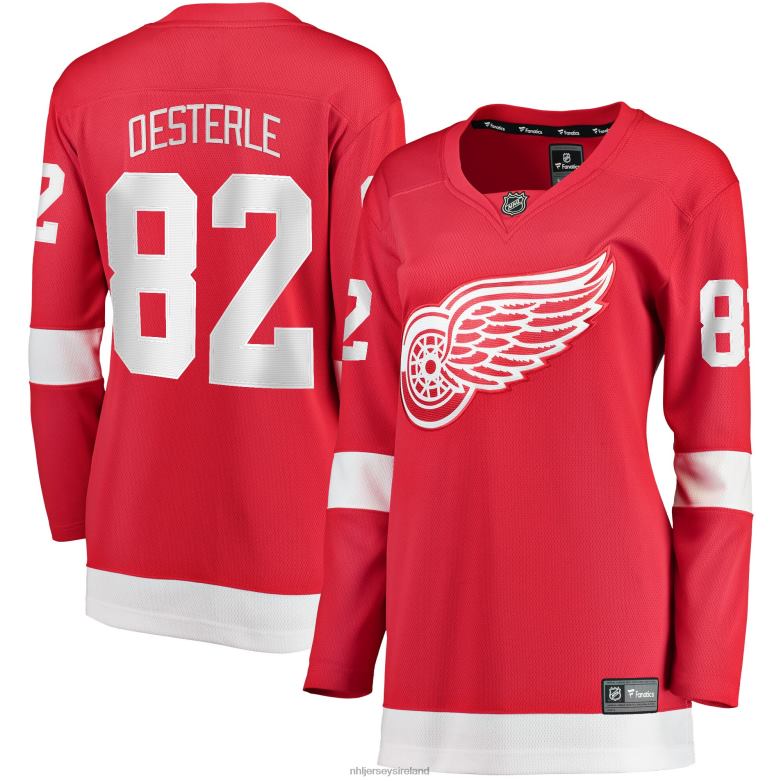 NHL Women Detroit Red Wings Jordan Oesterle Fanatics Branded Red Home Breakaway Player Jersey D002V2245 Clothing
