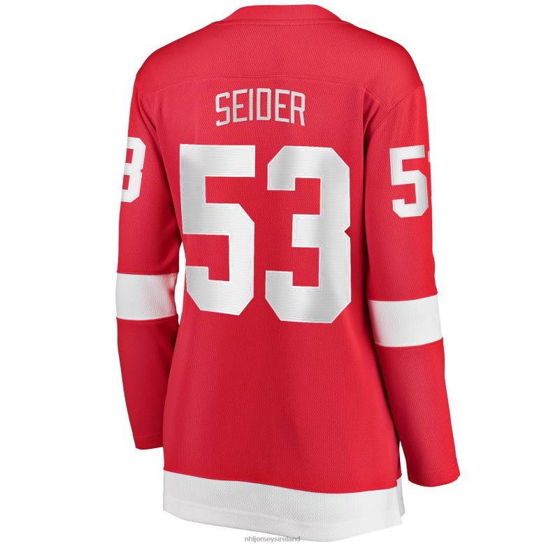 NHL Women Detroit Red Wings Moritz Seider Fanatics Branded Red Home Breakaway Player Jersey D002V2216 Clothing