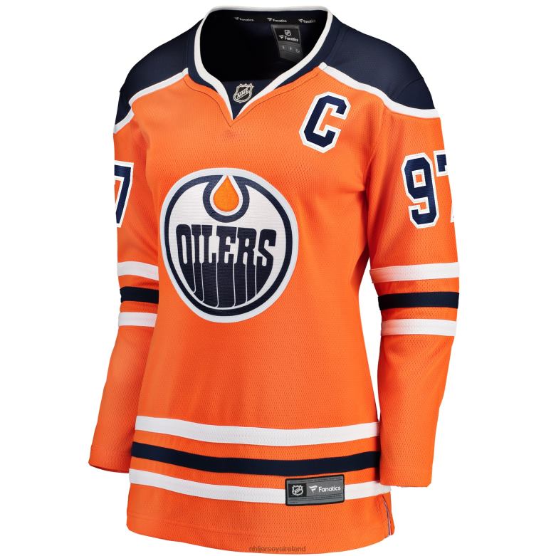NHL Women Edmonton Oilers Connor Mcdavid Fanatics Branded Orange Home Premier Breakaway Player Jersey D002V2121 Clothing