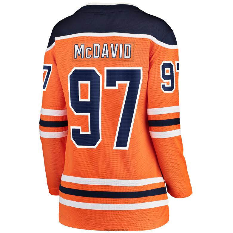 NHL Women Edmonton Oilers Connor Mcdavid Fanatics Branded Orange Home Premier Breakaway Player Jersey D002V2121 Clothing