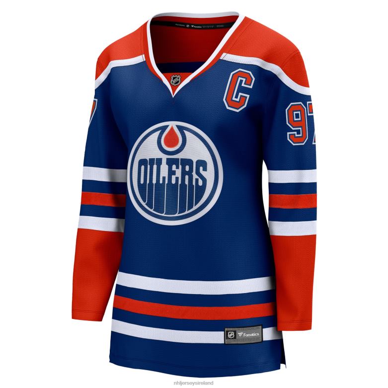 NHL Women Edmonton Oilers Connor Mcdavid Fanatics Branded Royal Home Premier Breakaway Player Jersey D002V511 Clothing