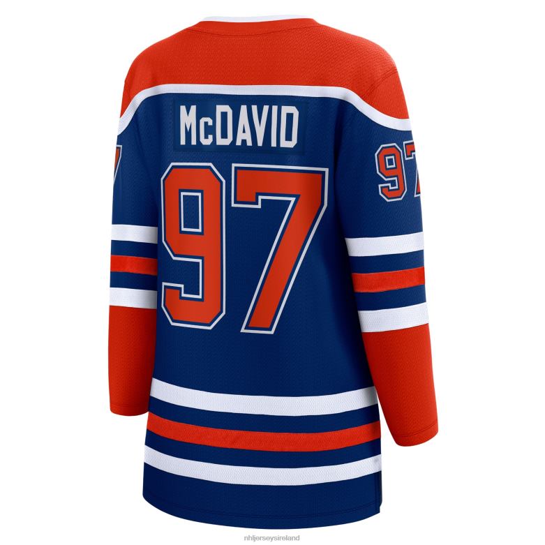 NHL Women Edmonton Oilers Connor Mcdavid Fanatics Branded Royal Home Premier Breakaway Player Jersey D002V511 Clothing