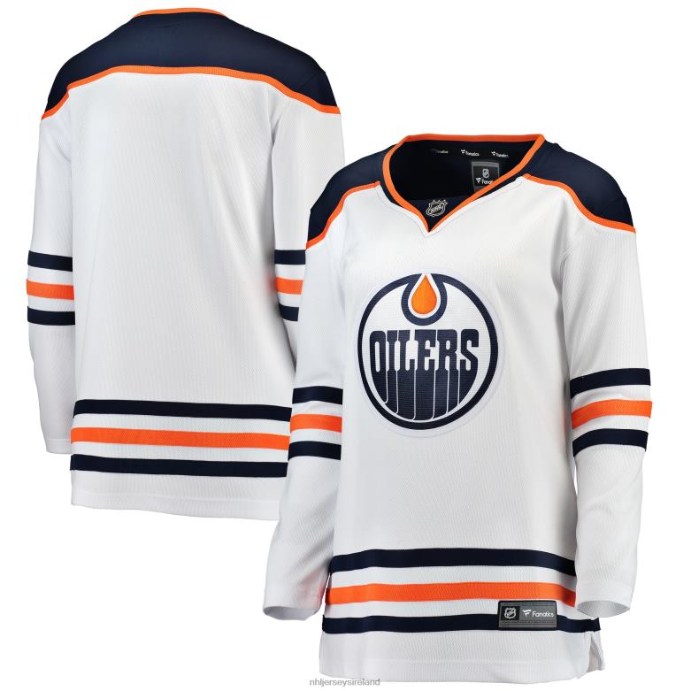 NHL Women Edmonton Oilers Fanatics Branded White Away Breakaway Jersey D002V955 Clothing