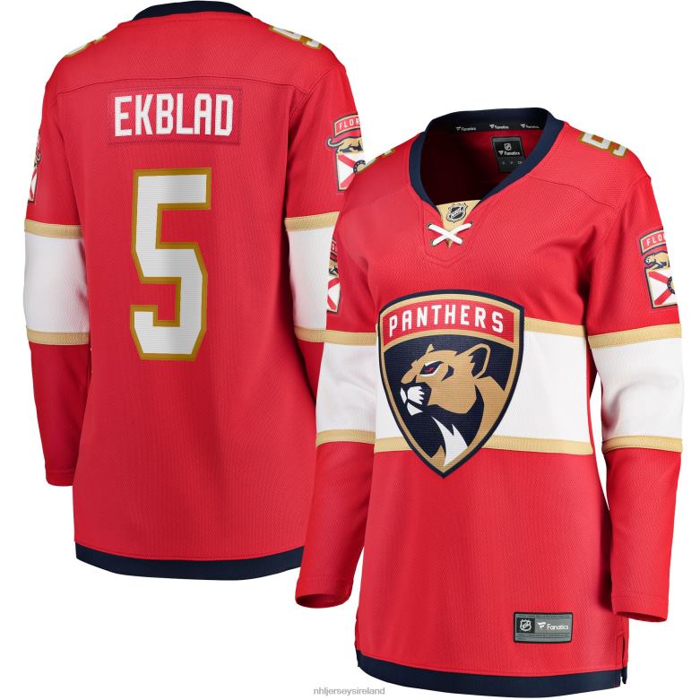 NHL Women Florida Panthers Aaron Ekblad Fanatics Branded Red Home Team Breakaway Player Jersey D002V1099 Clothing