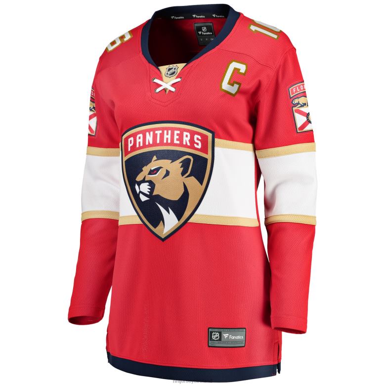 NHL Women Florida Panthers Aleksander Barkov Fanatics Branded Red Home Captain Premier Breakaway Player Jersey D002V360 Clothing