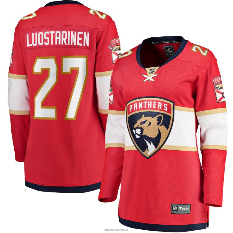 NHL Women Florida Panthers Eetu Luostarinen Fanatics Branded Red Home Breakaway Player Jersey D002V2265 Clothing