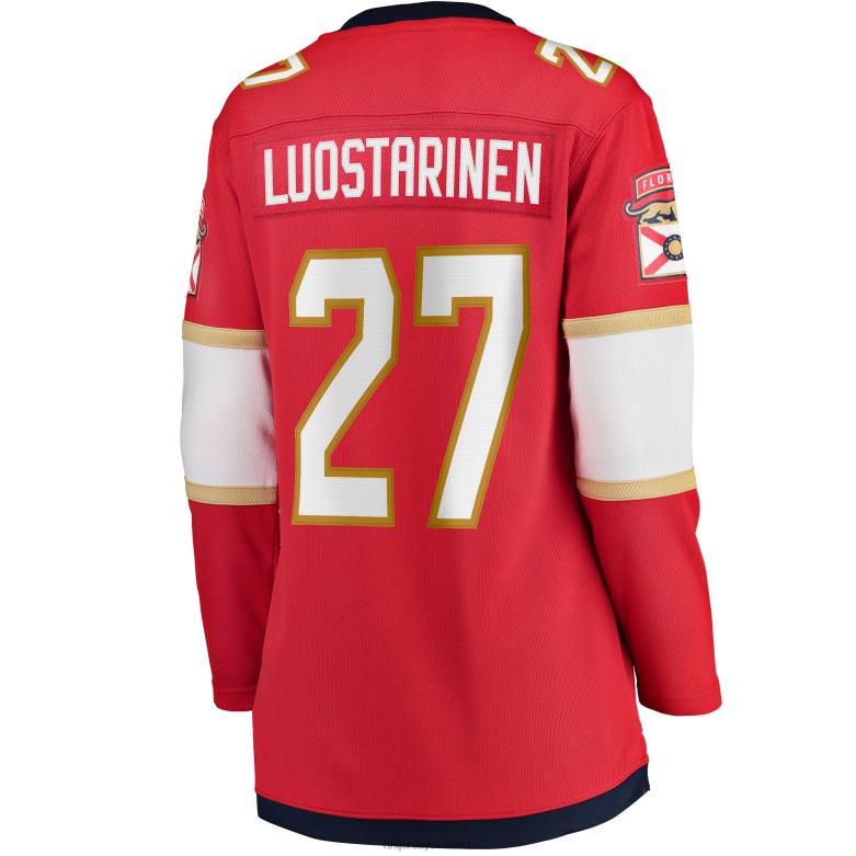 NHL Women Florida Panthers Eetu Luostarinen Fanatics Branded Red Home Breakaway Player Jersey D002V2265 Clothing
