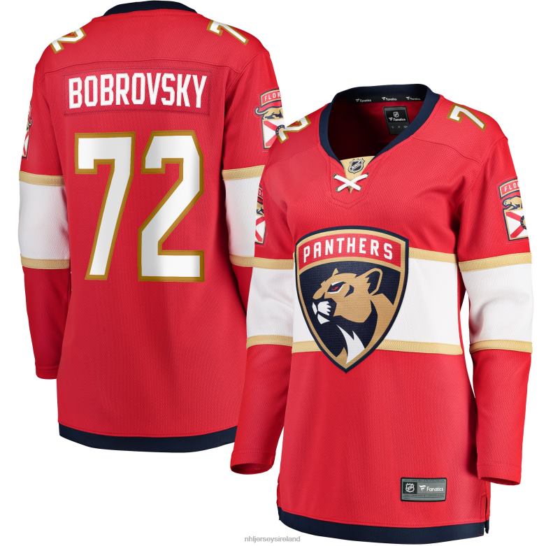 NHL Women Florida Panthers Sergei Bobrovsky Fanatics Branded Red Home Breakaway Jersey D002V1327 Clothing