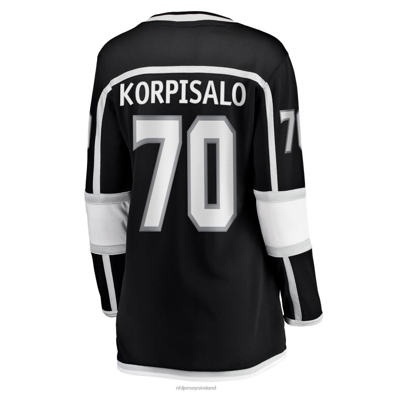 NHL Women Los Angeles Kings Joonas Korpisalo Fanatics Branded Black Home Breakaway Jersey D002V2036 Clothing