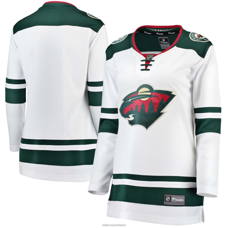 NHL Women Minnesota Wild Fanatics Branded White Away Breakaway Jersey D002V1188 Clothing