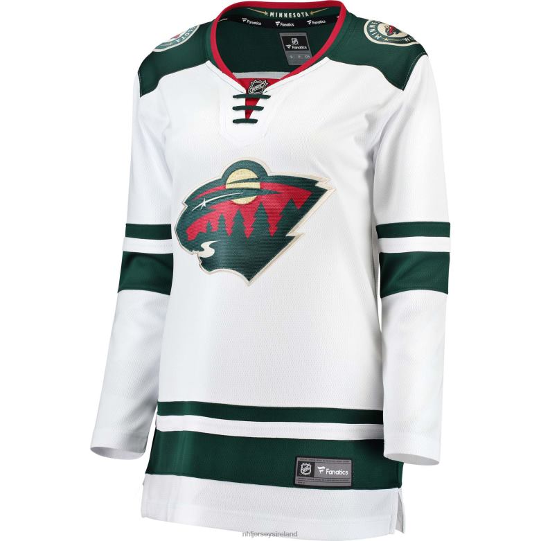 NHL Women Minnesota Wild Fanatics Branded White Away Breakaway Jersey D002V1188 Clothing