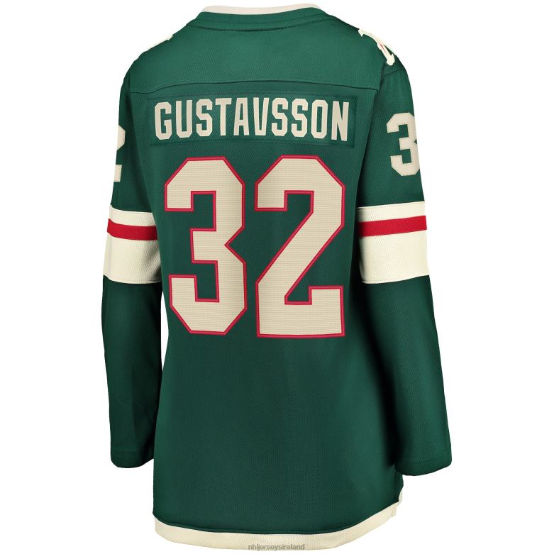 NHL Women Minnesota Wild Filip Gustavsson Fanatics Branded Green Home Breakaway Player Jersey D002V1200 Clothing