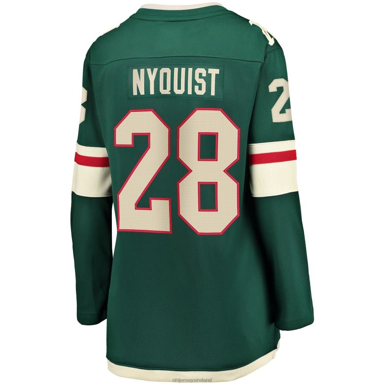 NHL Women Minnesota Wild Gustav Nyquist Fanatics Branded Green Home Breakaway Jersey D002V2314 Clothing
