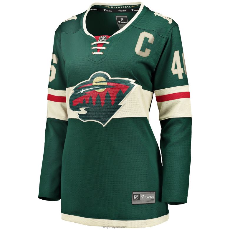 NHL Women Minnesota Wild Jared Spurgeon Green Home Breakaway Player Jersey D002V1236 Clothing