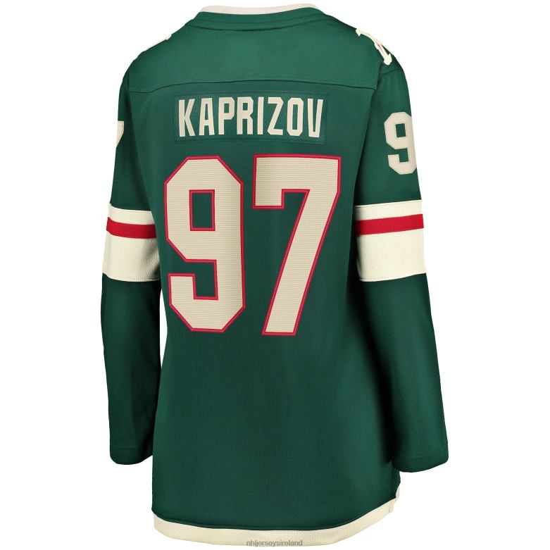 NHL Women Minnesota Wild Kirill Kaprizov Fanatics Branded Green Home Breakaway Replica Jersey D002V612 Clothing
