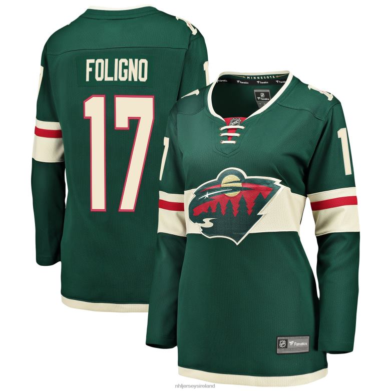NHL Women Minnesota Wild Marcus Foligno Fanatics Branded Green Breakaway Player Jersey D002V1029 Clothing