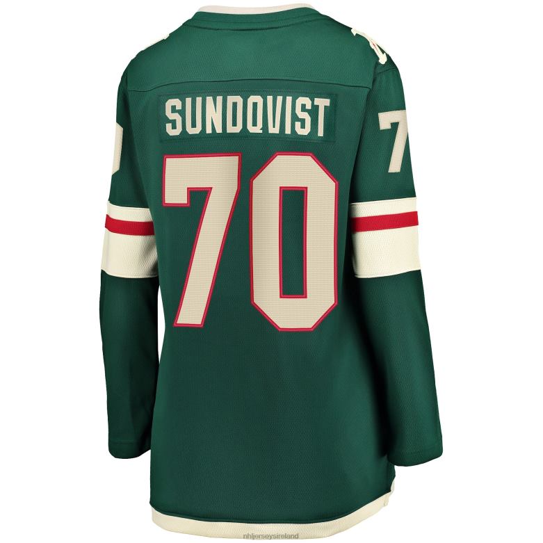 NHL Women Minnesota Wild Oskar Sundqvist Fanatics Branded Green Home Breakaway Jersey D002V2066 Clothing