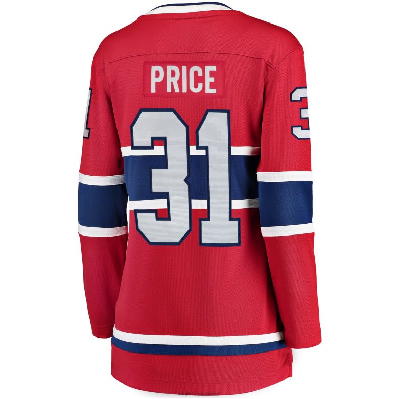 NHL Women Montreal Canadiens Carey Price Fanatics Branded Red Home Breakaway Player Jersey D002V1001 Clothing