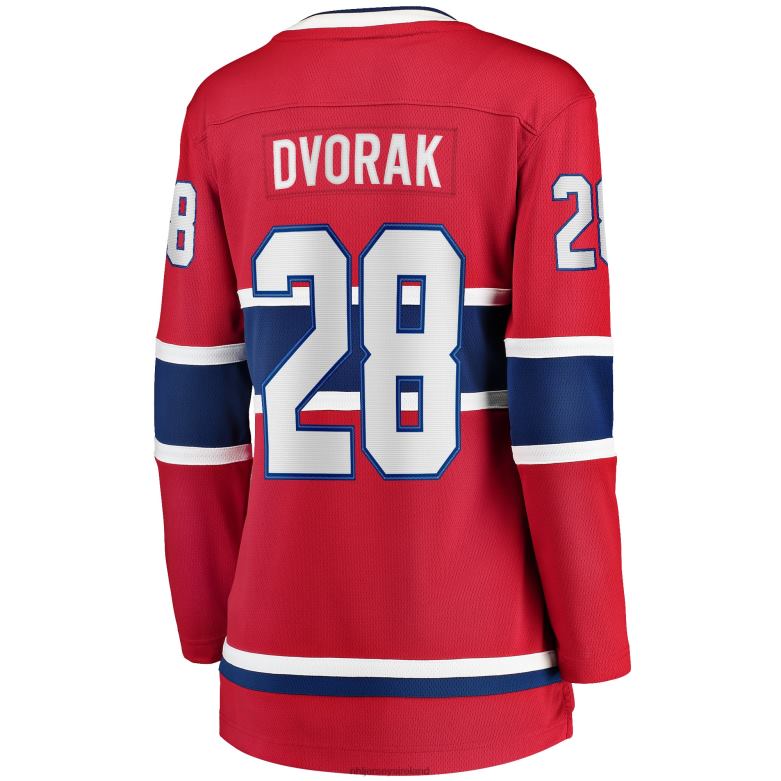 NHL Women Montreal Canadiens Christian Dvorak Fanatics Branded Red Home Breakaway Player Jersey D002V2229 Clothing