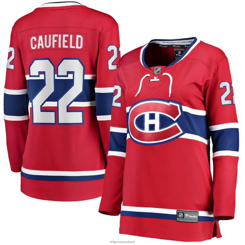 NHL Women Montreal Canadiens Cole Caufield Fanatics Branded Red 2017/18 Home Breakaway Replica Jersey D002V1102 Clothing