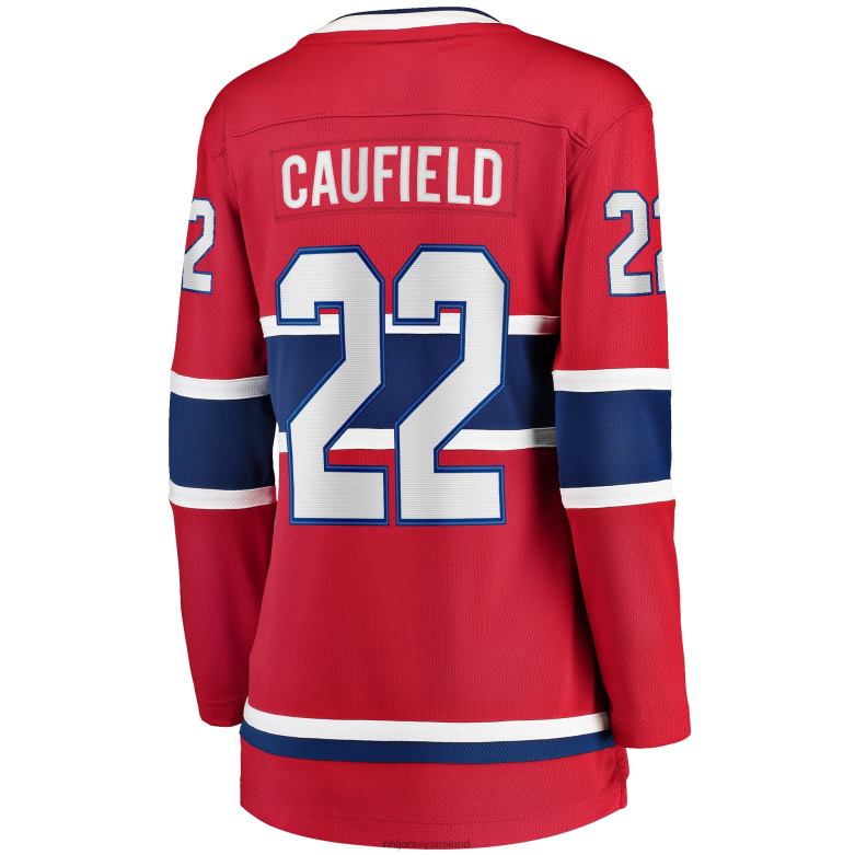 NHL Women Montreal Canadiens Cole Caufield Fanatics Branded Red 2017/18 Home Breakaway Replica Jersey D002V1102 Clothing