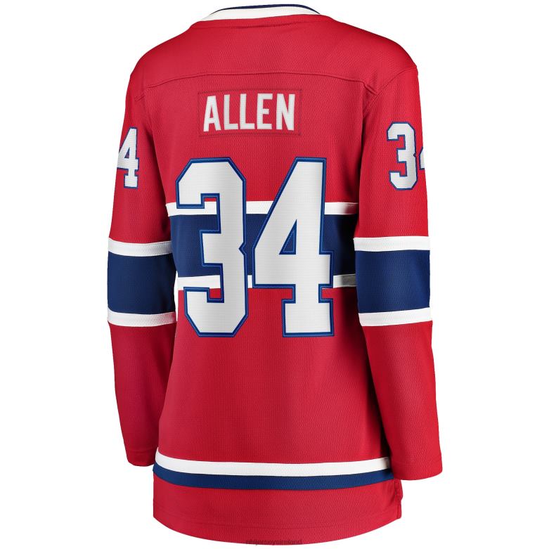 NHL Women Montreal Canadiens Jake Allen Fanatics Branded Red Breakaway Player Jersey D002V1779 Clothing