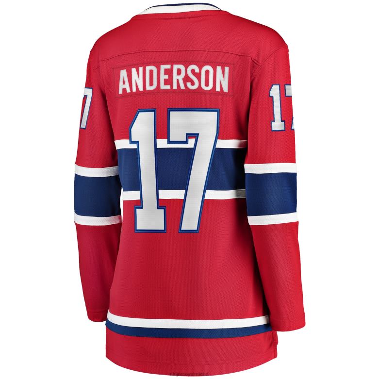 NHL Women Montreal Canadiens Josh Anderson Fanatics Branded Red Breakaway Player Jersey D002V2411 Clothing