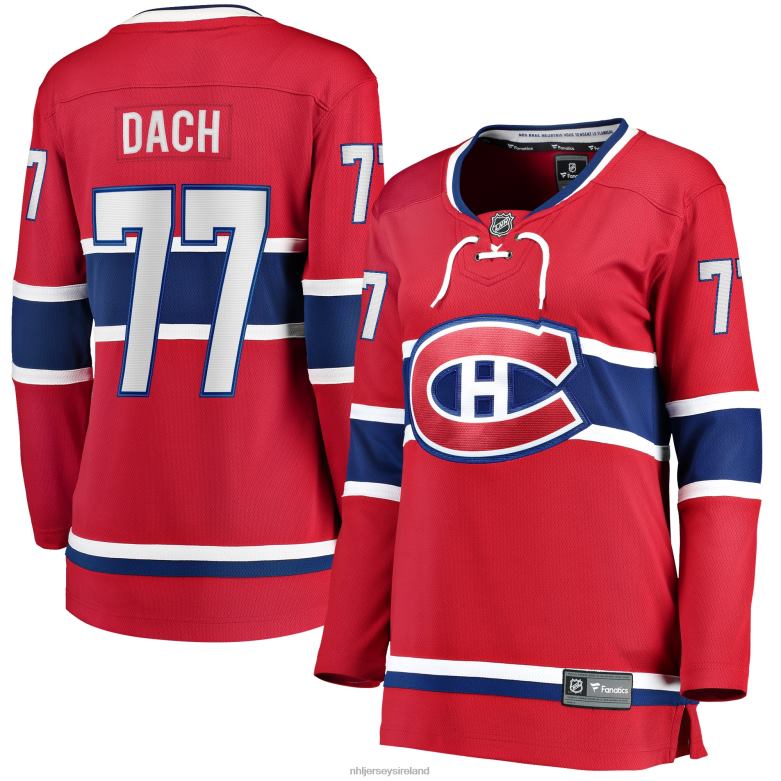NHL Women Montreal Canadiens Kirby Dach Fanatics Branded Red Home Breakaway Player Jersey D002V2432 Clothing