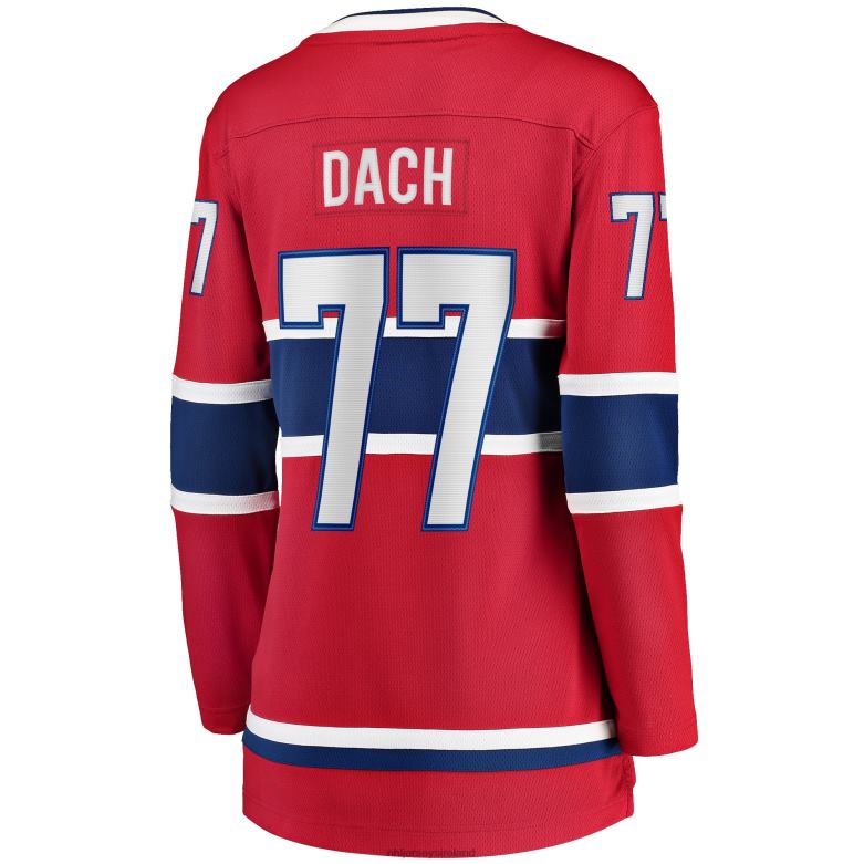 NHL Women Montreal Canadiens Kirby Dach Fanatics Branded Red Home Breakaway Player Jersey D002V2432 Clothing