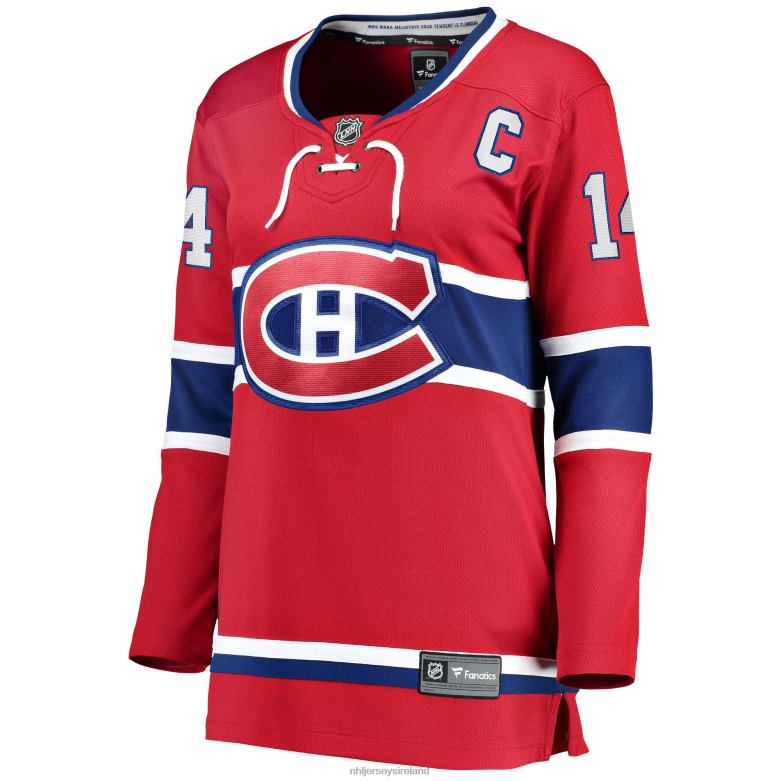 NHL Women Montreal Canadiens Nick Suzuki Fanatics Branded Red Home Captain Patch Breakaway Player Jersey D002V839 Clothing