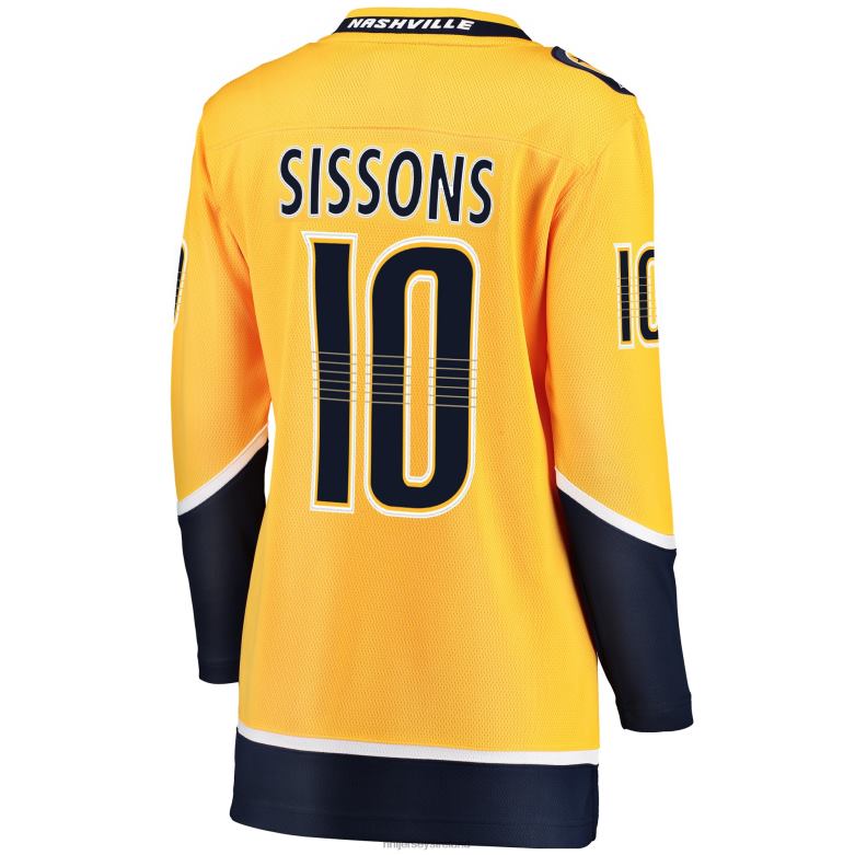 NHL Women Nashville Predators Colton Sissons Fanatics Branded Gold Breakaway Player Jersey D002V1641 Clothing