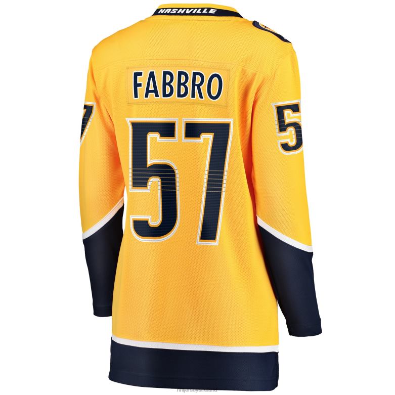 NHL Women Nashville Predators Dante Fabbro Fanatics Branded Gold Home Breakaway Player Jersey D002V1795 Clothing