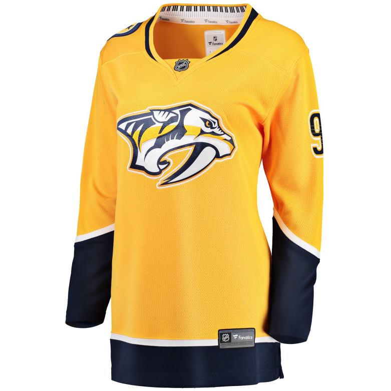 NHL Women Nashville Predators Filip Forsberg Fanatics Branded Gold Breakaway Player Jersey D002V2101 Clothing
