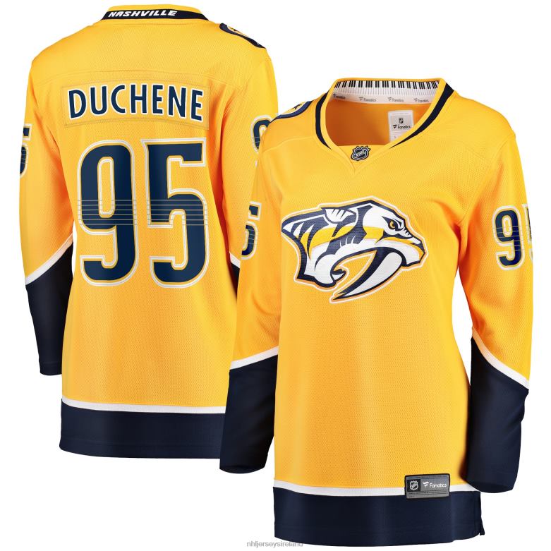 NHL Women Nashville Predators Matt Duchene Fanatics Branded Gold Home Premier Breakaway Player Jersey D002V1071 Clothing