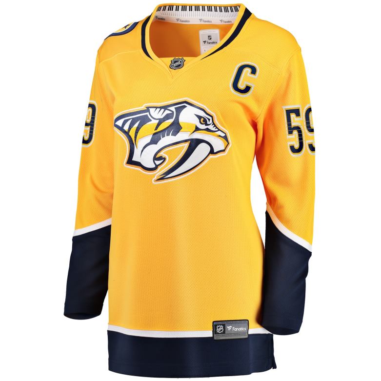 NHL Women Nashville Predators Roman Josi Fanatics Branded Gold Premier Breakaway Player Jersey D002V420 Clothing