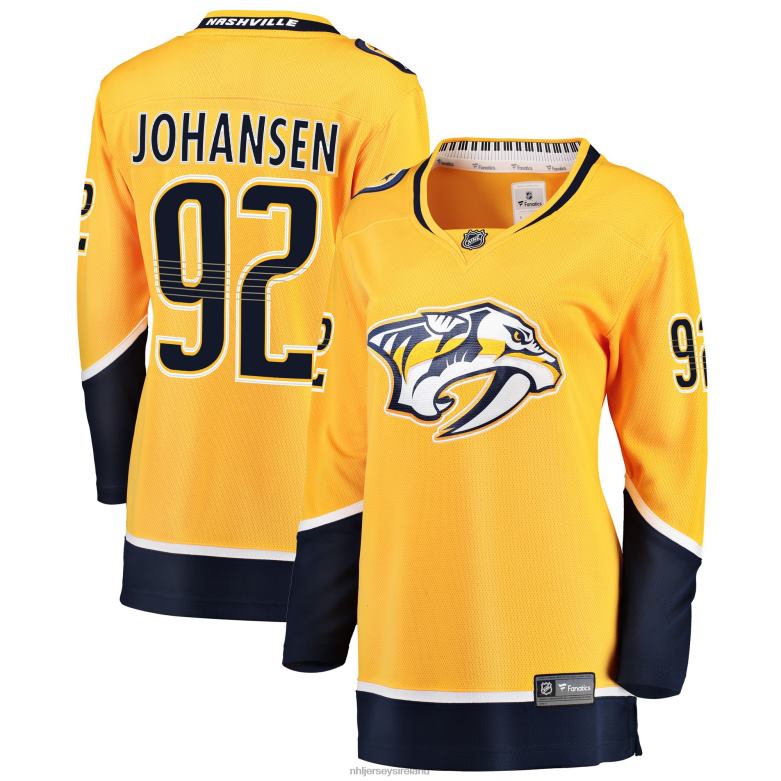 NHL Women Nashville Predators Ryan Johansen Fanatics Branded Gold Breakaway Player Jersey D002V1785 Clothing