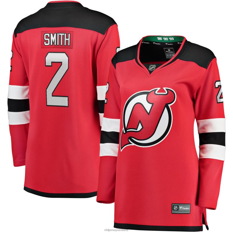 NHL Women New Jersey Devils Brendan Smith Fanatics Branded Red Home Breakaway Player Jersey D002V1763 Clothing