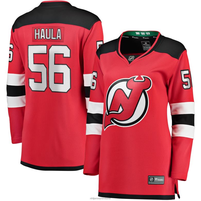NHL Women New Jersey Devils Erik Haula Fanatics Branded Red Home Breakaway Player Jersey D002V2282 Clothing