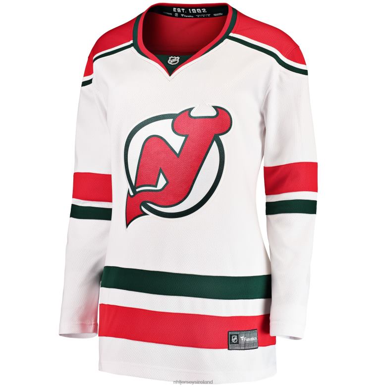 NHL Women New Jersey Devils Fanatics Branded White 2022/23 Heritage Premier Breakaway Jersey D002V1082 Clothing
