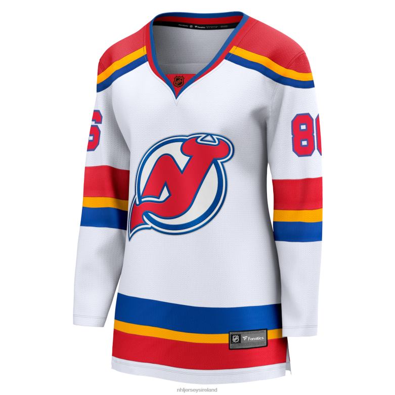 NHL Women New Jersey Devils Jack Hughes Fanatics Branded White Special Edition 20 Breakaway Player Jersey D002V633 Clothing