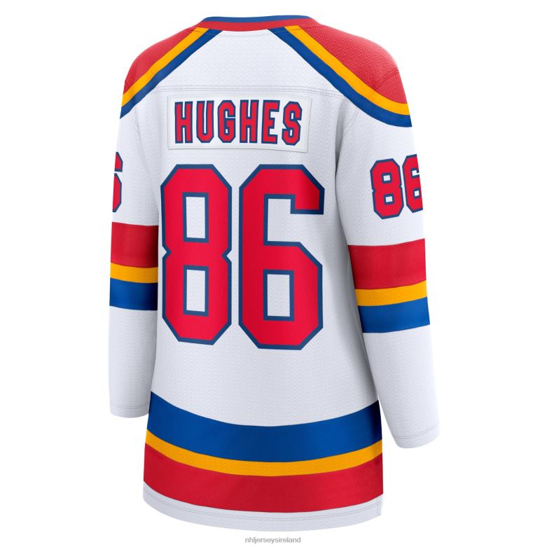 NHL Women New Jersey Devils Jack Hughes Fanatics Branded White Special Edition 20 Breakaway Player Jersey D002V633 Clothing