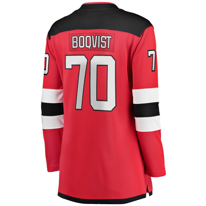 NHL Women New Jersey Devils Jesper Boqvist Fanatics Branded Red Home Breakaway Player Jersey D002V2401 Clothing