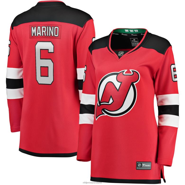 NHL Women New Jersey Devils John Marino Fanatics Branded Red Home Breakaway Player Jersey D002V1361 Clothing